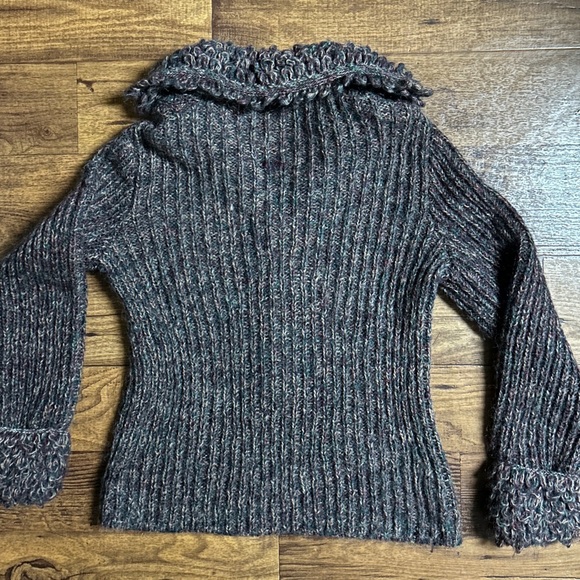 Krizia Maglia • Vtg • Medium • Italy • Purple/Green/Beige • Wool • Knit • Jacket - Picture 8 of 12